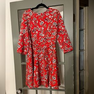 EUC New Look UK Brand Red Floral Dress